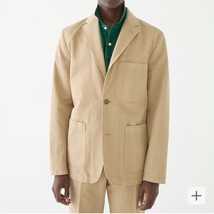 J.Crew Garment-dyed cotton-linen chino suit jacket